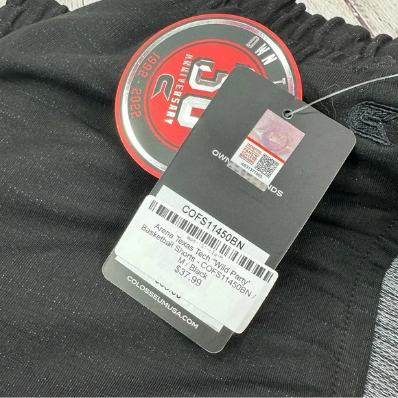 NWT colossesum basketball shorts Texas tech red raiders arena wild party medium - Picture 2 of 6